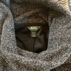 Roots pullover cowl neck sweater